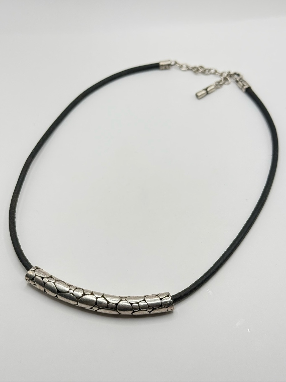 John Hardy Leather Kali Choker Necklace 925 Sterling silver | 18inch